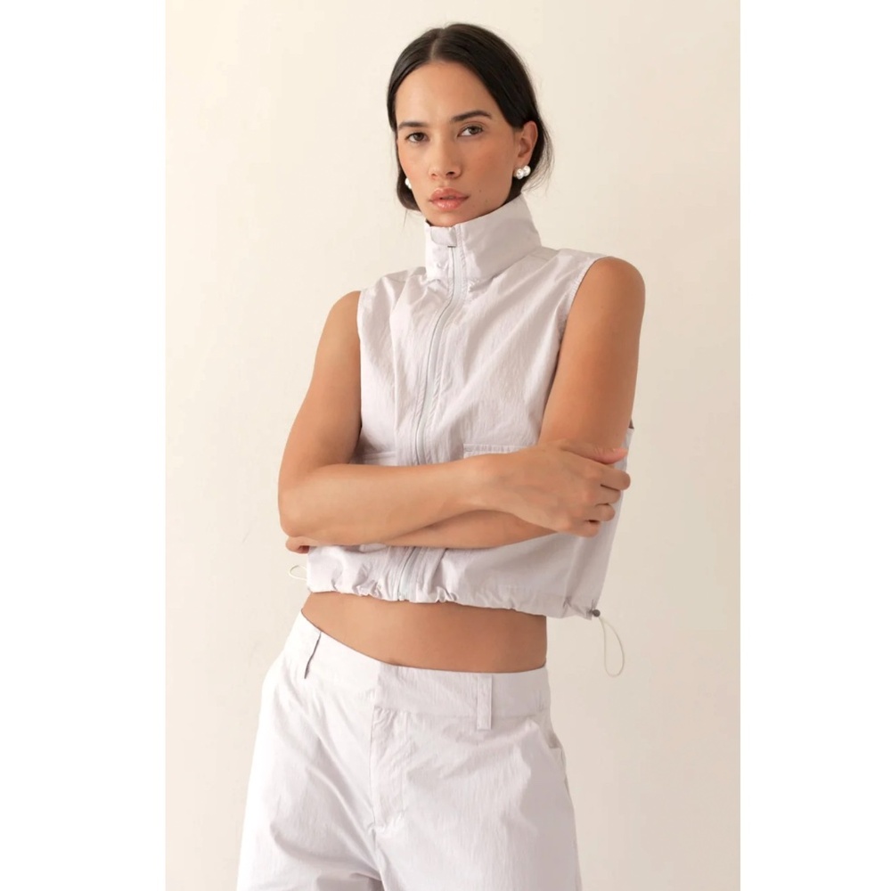 PAPER LABEL Sabine Vest in Cement - NWOT - L